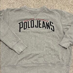 Ralph Lauren Polo Jeans Light Gray Crewneck Sweater